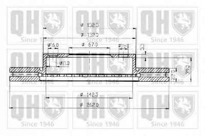 QUINTON HAZELL bdc3597 -  Тормозной диск